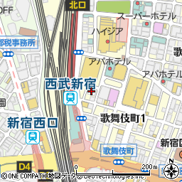 ダイニングダーツバーBee 歌舞伎町店周辺の地図