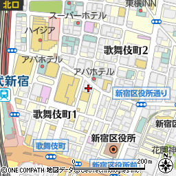 信濃屋新宿店周辺の地図