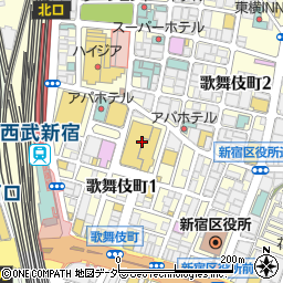 ＴＯＨＯシネマズ新宿周辺の地図