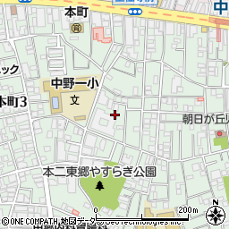 東京都中野区本町2丁目38周辺の地図