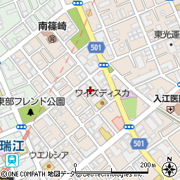 東京都江戸川区南篠崎町3丁目21-8周辺の地図