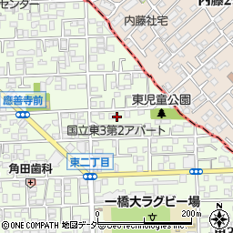 東京都国立市東3丁目3-18周辺の地図