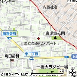 東京都国立市東3丁目3-16周辺の地図