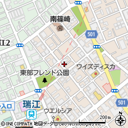 東京都江戸川区南篠崎町3丁目18-1周辺の地図
