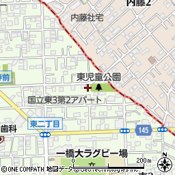 東京都国立市東3丁目3-23周辺の地図
