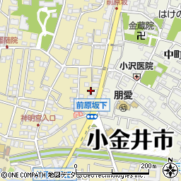 東京都小金井市前原町3丁目18周辺の地図