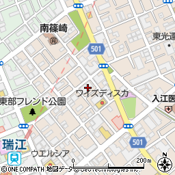 東京都江戸川区南篠崎町3丁目21周辺の地図