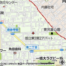 東京都国立市東3丁目3-13周辺の地図