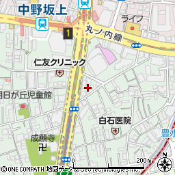 東京都中野区本町1丁目25周辺の地図