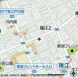 東京都江戸川区瑞江2丁目周辺の地図