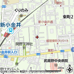 東京都小金井市東町2丁目11周辺の地図