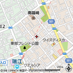 東京都江戸川区南篠崎町3丁目18周辺の地図