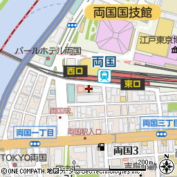 蕎麦居酒屋 本格炭火焼 元（GEN） 両国駅前店周辺の地図