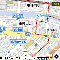 東京都千代田区東神田2丁目10周辺の地図