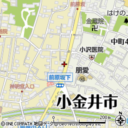東京都小金井市前原町3丁目18-17周辺の地図