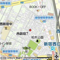 東京都新宿区西新宿7丁目周辺の地図
