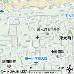 東京都国分寺市東元町1丁目35-21周辺の地図