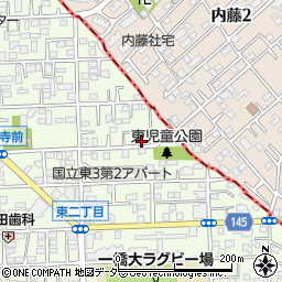 東京都国立市東3丁目1-18周辺の地図