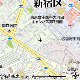 東京都新宿区余丁町14周辺の地図
