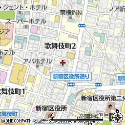 ホテルアマネク新宿歌舞伎町周辺の地図