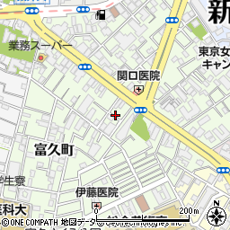 東京都新宿区余丁町5周辺の地図