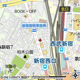 西新宿七郵便局周辺の地図