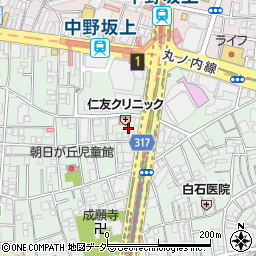 東京都中野区本町2丁目45周辺の地図