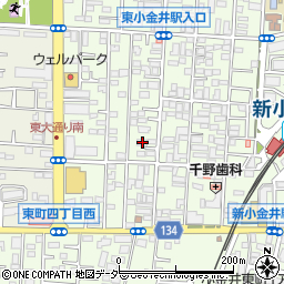 東京都小金井市東町4丁目16-34周辺の地図