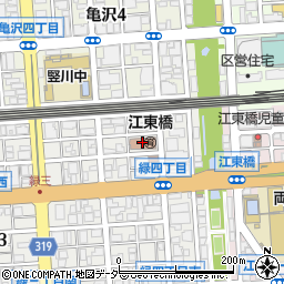 墨田区役所　すみだふれあいセンター福祉作業所周辺の地図