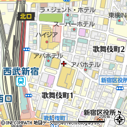 新宿 鮨 栞庵 やましろ 東口周辺の地図