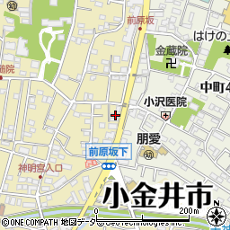 東京都小金井市前原町3丁目18-16周辺の地図