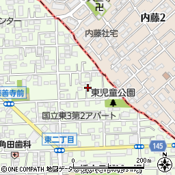 東京都国立市東3丁目1-22周辺の地図