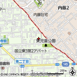 東京都国立市東3丁目1-20周辺の地図