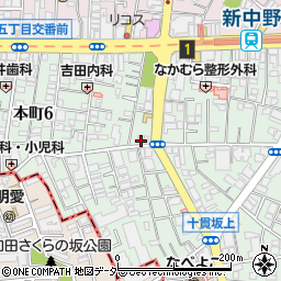 ディサービスセンター きずな 中野本町周辺の地図