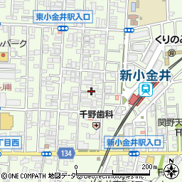 東京都小金井市東町4丁目20周辺の地図