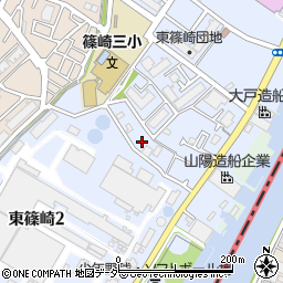 東篠崎テラスハウス周辺の地図