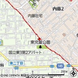東京都国立市東3丁目1-2周辺の地図