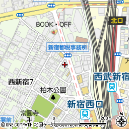 ソフトバンク　西新宿周辺の地図
