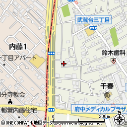エステート武蔵台周辺の地図