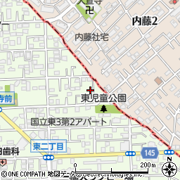 東京都国立市東3丁目1-14周辺の地図