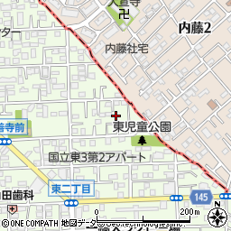 東京都国立市東3丁目1-32周辺の地図