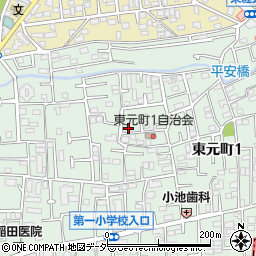 東京都国分寺市東元町1丁目28-6周辺の地図