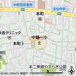 中野第一ライブラリー周辺の地図