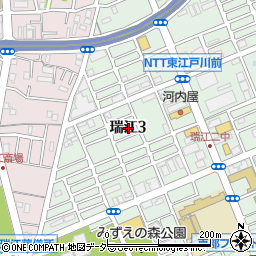 東京都江戸川区瑞江3丁目周辺の地図
