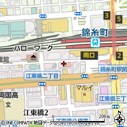 伊東港直送鮮魚 日本酒原価酒蔵 錦糸町店周辺の地図