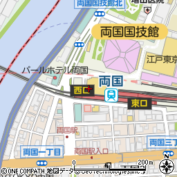 東京軍鶏専門店 鶏はな 両国江戸NOREN店周辺の地図