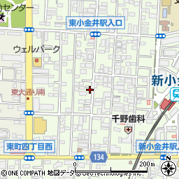 東京都小金井市東町4丁目16-32周辺の地図