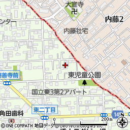 東京都国立市東3丁目1-43周辺の地図