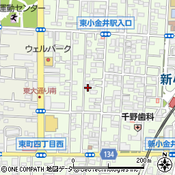 東京都小金井市東町4丁目16-8周辺の地図