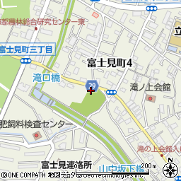 富士見第二公園トイレ周辺の地図